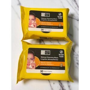 Makeup Cleansing Wipes with Vitamin C – Global Beauty Care – Two 30 Packs Sealed